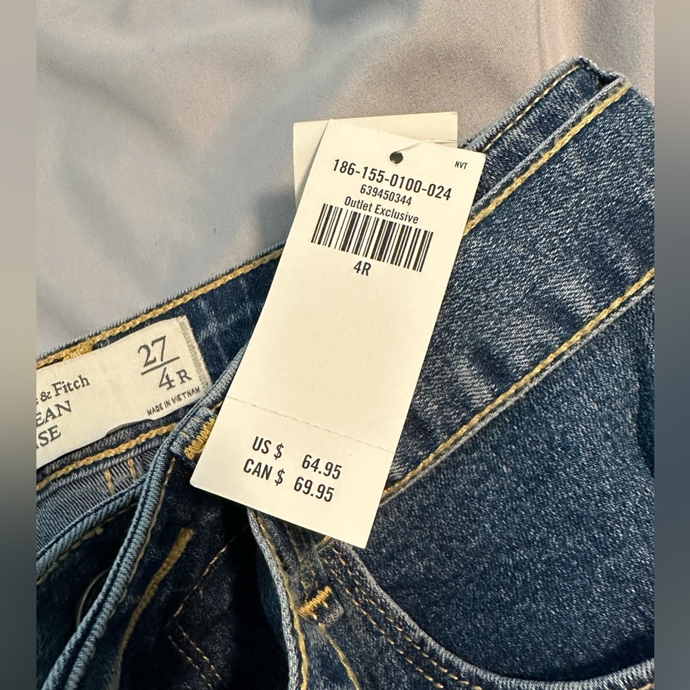 Abercrombie Womens jeans size 27/ 4R - Picture 5 of 6